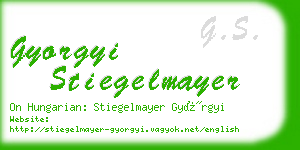 gyorgyi stiegelmayer business card